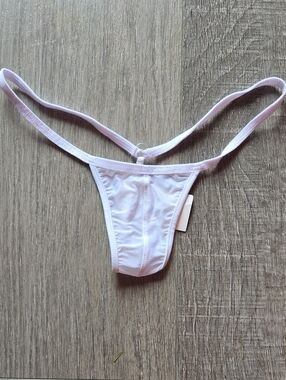 NWT Wicked Weasel Sheer White Thong Panty. Size L.
